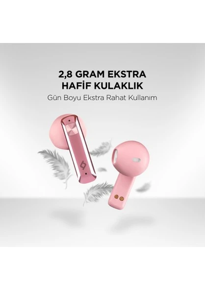 Ttec AirBeat UltraSlim 2KM136RA TWS Rose Gold Kulak İçi Bluetooth Kulaklık - Resim 6