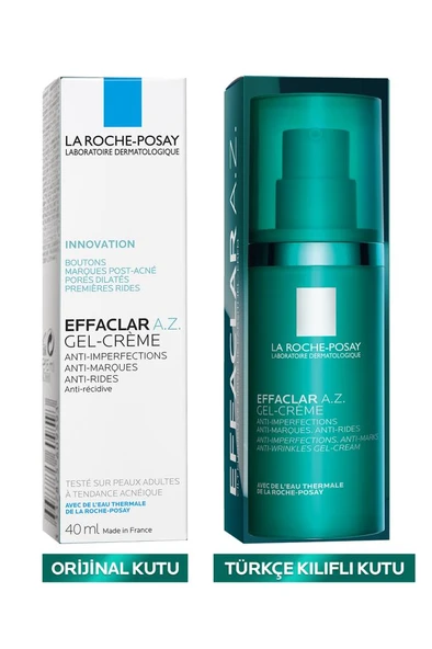 La Roche Posay Effaclar A.Z. %10 Azelaik Asit İçeren Sivilce & Sivilce İzi & Kırışıklık Karşıtı Jel Krem 40ml - Resim 7