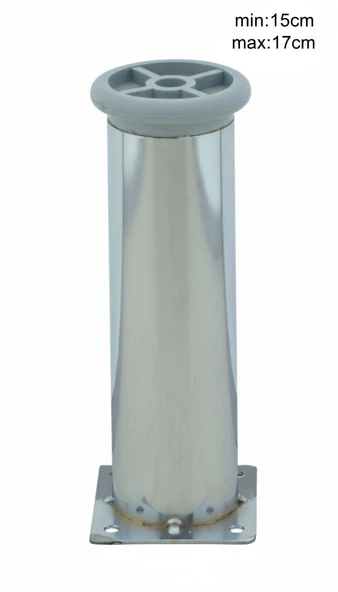 LUDIA Metal Ayarlanabilir 4 Adet Mobilya Ayağı Metal Tablalı 15cm - Resim 5