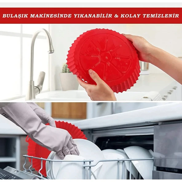 Jindar Life Jındar Life Airfryer Silikon Pişirme Kabı Hava Fritözü Kabı Airfryer Aksesuar Tüm Airfryer'lara Uyumlu ürün görseli