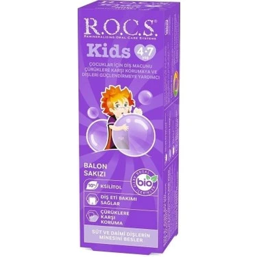 ROCS KIDS BALON SAKIZ DİŞ MACUNU ürün görseli 1