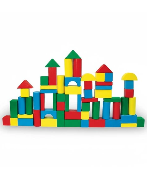 Woodoy Kovalı Ahşap Küçük Renkli Bloklar 60 Parça KR 017 - Resim 2