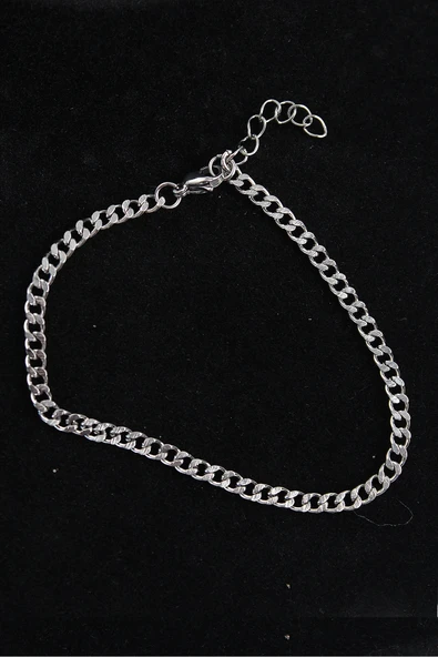 pilelistore 316L Çelik İnce Klasik Model Gümüş Renk Erkek Bileklik - TJ-EB3749 ürün görseli 1