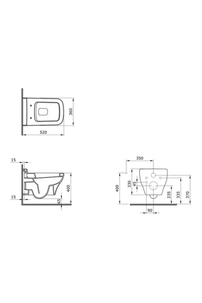 Scala Asma Klozet Parlak Mandalina Sarısı Kapak Hariç 1080-021-0128 - Resim 2
