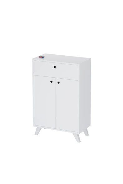 Bofigo 2 Kapaklı Çok Amaçlı Dolap Çekmeceli Çok Amaçlı Mutfak Dolabı Ezgi Beyaz - Resim 7