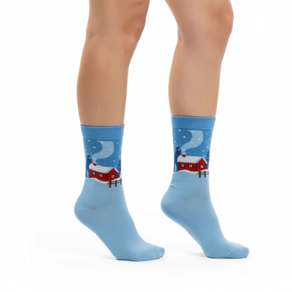 Winter Socks – Desenli Unisex Soket Çorap - Resim 4