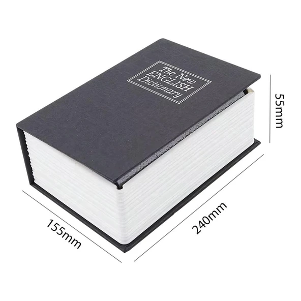 KİTAP GÖRÜNÜMLÜ METAL KASA 240X155X55MM - Resim 3