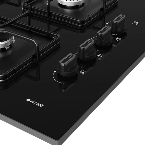 ARÇELİK OCD K 651 ES Gazlı Cam Tablalı Ocak - Resim 8