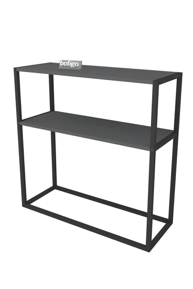 Bofigo Metal Ayaklı Dresuar Dekoratif Raflı Dresuar Konsol Metal Dresuar Antrasit - Resim 6