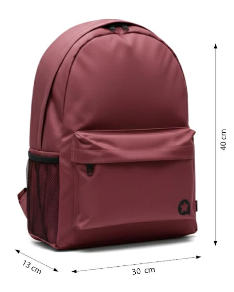 Yuga İki Gözlü Sırt Çantası Bordo - Resim 5