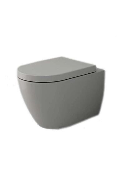 Venezia Asma Klozet Kanalsız Mat Gri Kapak Hariç 1295-006-0128 ürün görseli 1