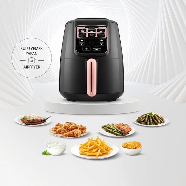Karaca Air Pro Cook XL 2 in 1 Konuşan Airfryer Rosegold 4 Kişilik ürün görseli
