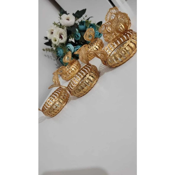 Home Gold Serisi Lüx Aynalı, Motifli Lokumluk, Çerezlik 6 Adet ürün görseli 1