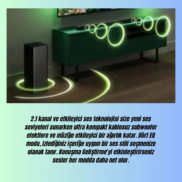 Philips Phılıps Subwoofer, Maks. 320 W / 160 W Rms, 2.1 Kanal, Dolby Atmos, Bluetooth Soundbar - Resim 3
