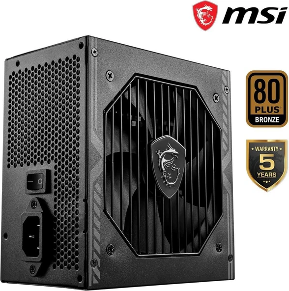 MSI MAG A650BNL 650 W Power Supply Outlet - Resim 4