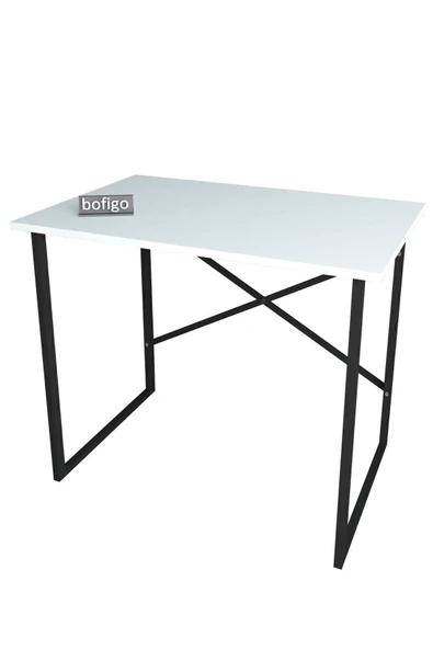 Bofigo 60x90 Cm Çalışma Masası Bilgisayar Masası Ofis Ders Yemek Masası Beyaz - Resim 6