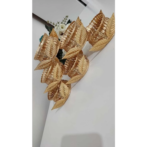 Home Gold Serisi Lüx Aynalı, Motifli Lokumluk, Çerezlik 6 Adet - Resim 3