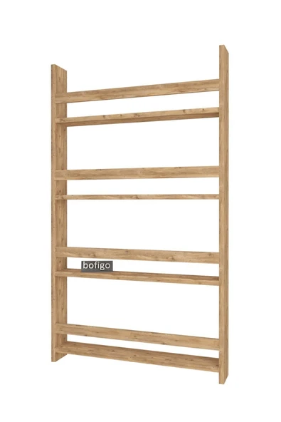 Bofigo 4 Raflı 120 X 74 Cm Montessori Kitaplık Eğitici Çocuk Kitaplığı Çam - Resim 5