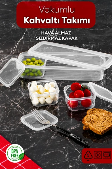 Porsima 4368 FreshLock Vakumlu Kahvaltılık Çok Amaçlı Saklama Kabı Kahvaltı Seti ürün görseli 1