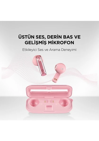 Ttec AirBeat UltraSlim 2KM136RA TWS Rose Gold Kulak İçi Bluetooth Kulaklık - Resim 2