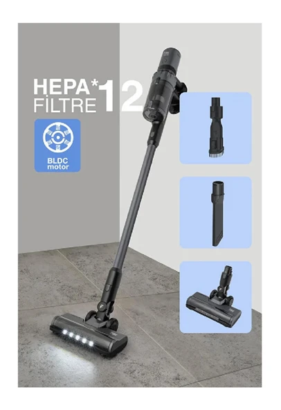 Fakir Shadow 7016 Gun Metal Şarjlı Dikey Süpürge 41005398 ürün görseli 1