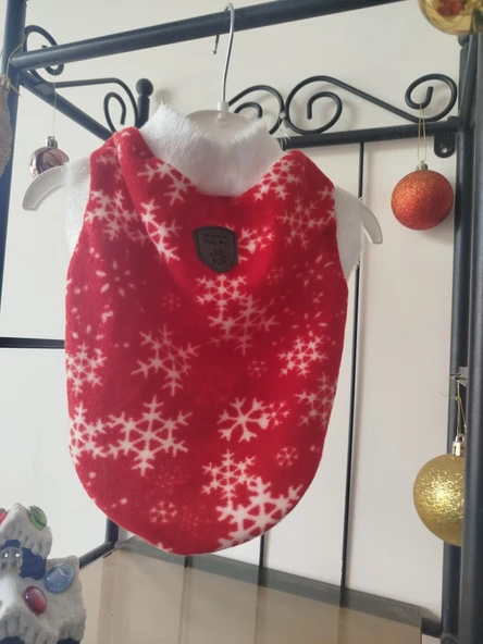 Kedi&Köpek kıyafeti L beden Noel Yılbaşı Polar Kazak - Resim 2