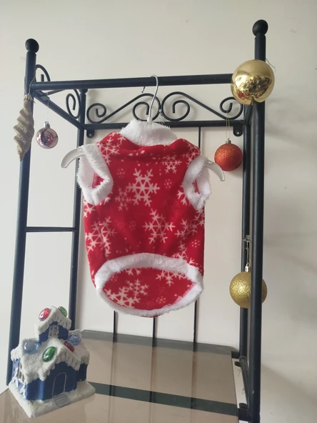 Kedi&Köpek kıyafeti L beden Noel Yılbaşı Polar Kazak ürün görseli 1