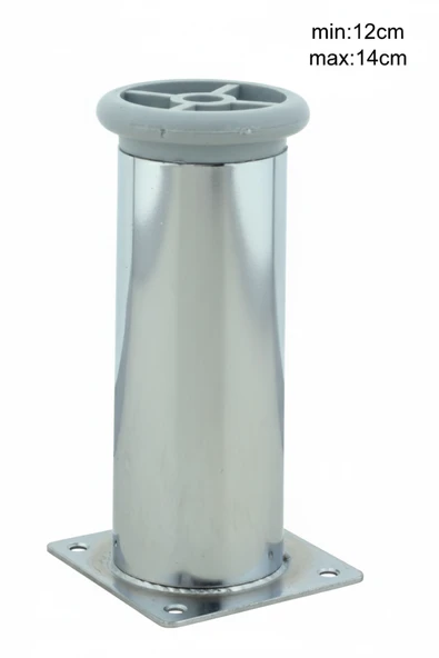 LUDIA Metal Ayarlanabilir 3 Adet Mobilya Ayağı Metal Tablalı 12cm - Resim 7
