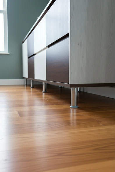 LUDIA Metal Ayarlanabilir 3 Adet Mobilya Ayağı Metal Tablalı 12cm - Resim 5