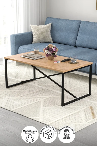 Bofigo Orta Sehpa Yan Sehpa Dekoratif Sehpa Metal Sehpa Hermes Çam ürün görseli