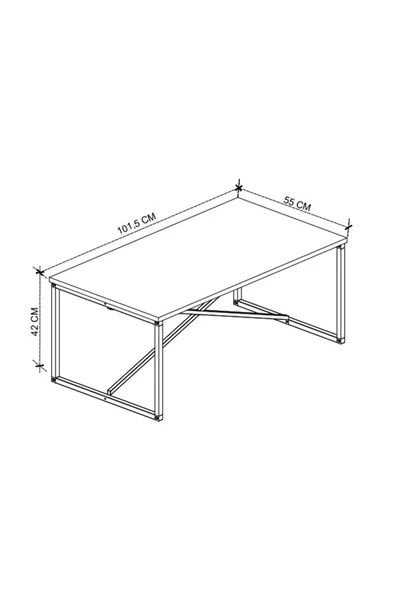 Bofigo Orta Sehpa Yan Sehpa Dekoratif Sehpa Metal Sehpa Hermes Antrasit - Resim 7