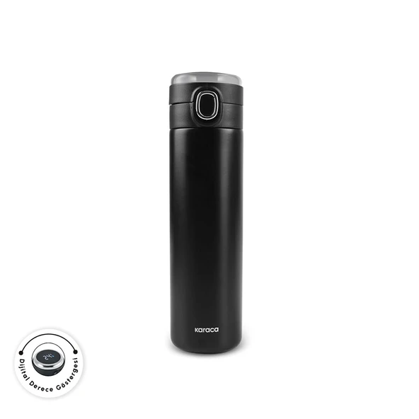 Karaca Etro Sızdırmaz Çelik Dijital Termos 480 ml Siyah ürün görseli 1