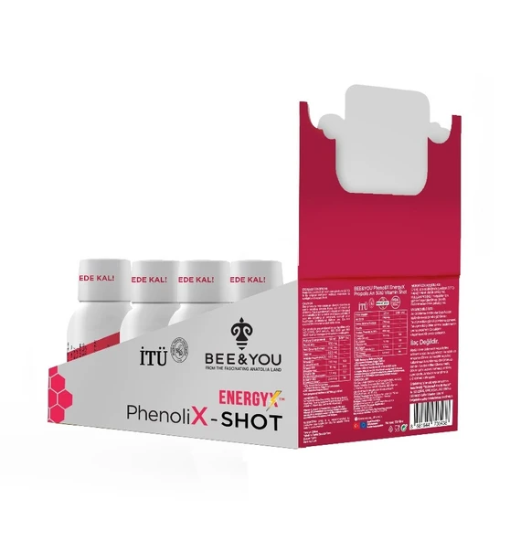 Bee&You PhenoliX-Shot Energy 50 Ml 12'Li Kutu - SKT:03/2028 - Resim 2