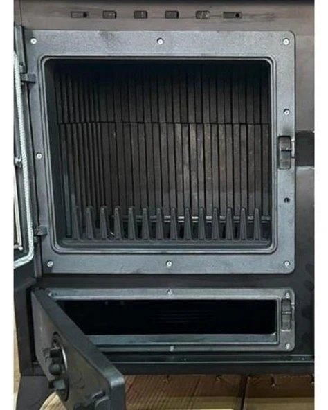 Reyo Stove Halfeti Büyük Camlı Fırınlı Şömine Kuzine Soba - Resim 6