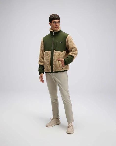 Ellesse Erkek Fermuarlı Polar Bej Mont EM511-BG - Resim 4