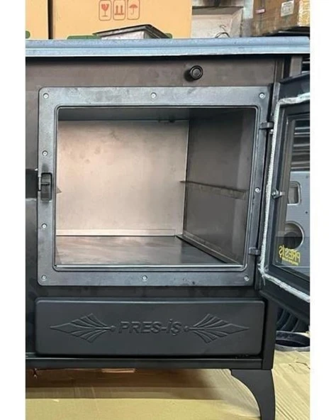 Reyo Stove Halfeti Büyük Camlı Fırınlı Şömine Kuzine Soba - Resim 5