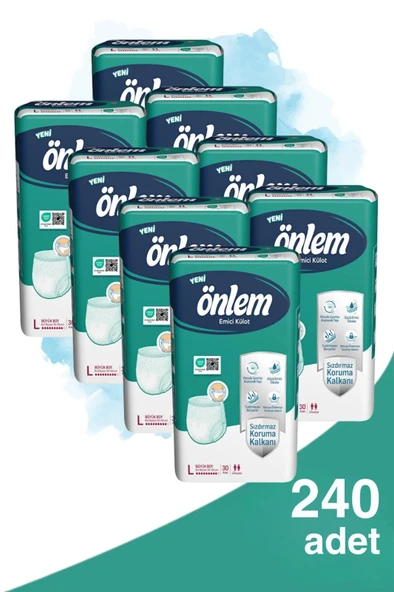 Önlem Yetişkin Emici Külot Bezi Büyük Boy ( Large ) 30 lu x 8 Adet ürün görseli