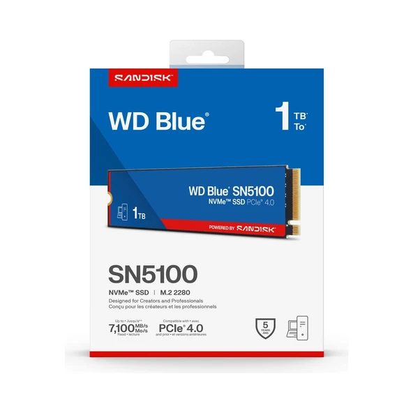 Blue SN5100 1tb WDS100T5B0E 7100/6700MB/S Pcıe Gen 4.0 M.2 2280 Nvme SSD - Resim 4