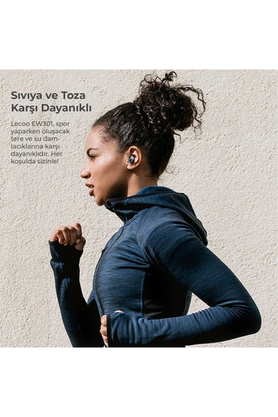 Lenovo Lecoo EW301 TWS Kulak İçi Bluetooth Kulaklık Siyah - Resim 4