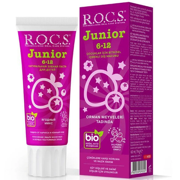 ROCS JUNIOR 6-12 DİŞ MACUNU ORMAN MEYVELİ ürün görseli 1
