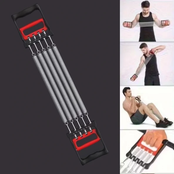 BUFFER® Göğüs Genişletme ve Kuvvet Egzersiz Aleti – 5 Yaylı 5 Kademeli Ayarlanabilir Fitness ve Kuvvet Antrenmanı Ekipma ürün görseli