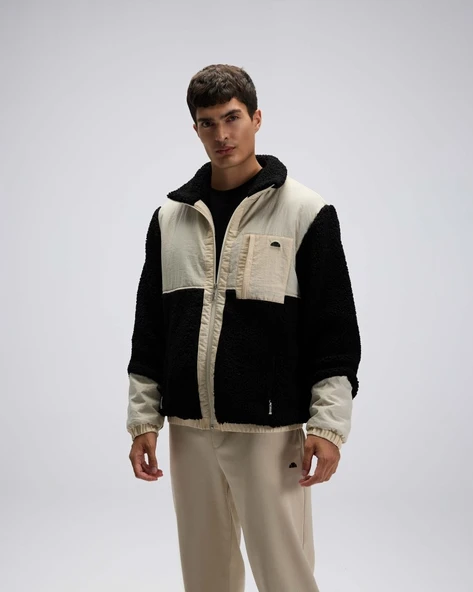 Ellesse Erkek Fermuarlı Polar Siyah Mont EM511-BK - Resim 6