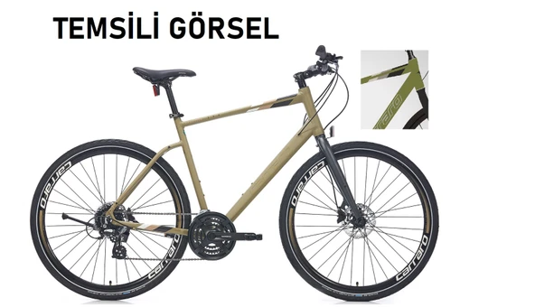 28J CARRARO SPORTIVE 324 ŞEHİR BİSİKLETİ - MAT HAKİ YEŞİL SİYAH - 48 KADRO ürün görseli