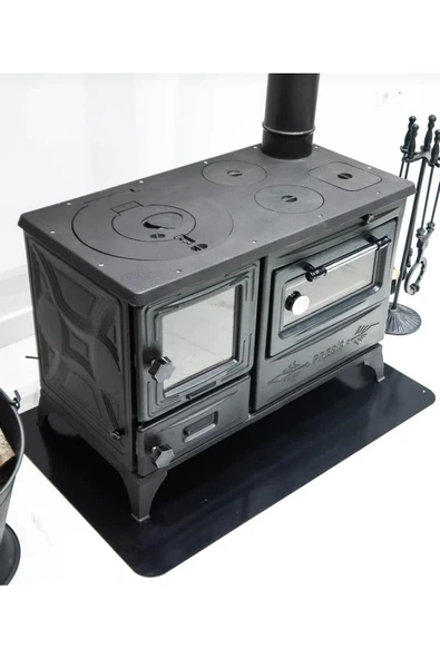 Reyo Stove Kırkgöze Büyük Camlı Fırınlı Şömine Soba - Resim 6
