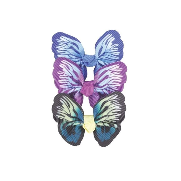 M-Pets Glam Kelebekli Kedi ve Köpekler İçin Aksesuar Toka Mavi Mor ve Yeşil - Resim 2