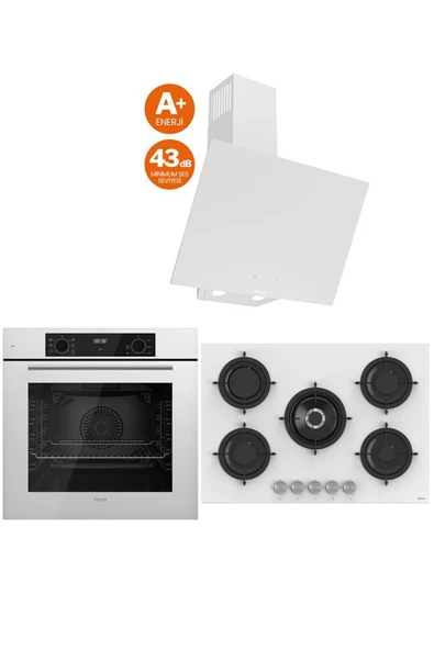 Ferre ICON PLUS 75 SERİSİ 3LÜ CAM ANKASTRE SET (QBL63CB-RS036-D078-SA) ürün görseli