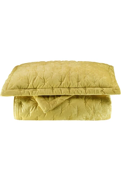 Metis Sarı Çift Kişilik Yatak Örtüsü Seti ürün görseli