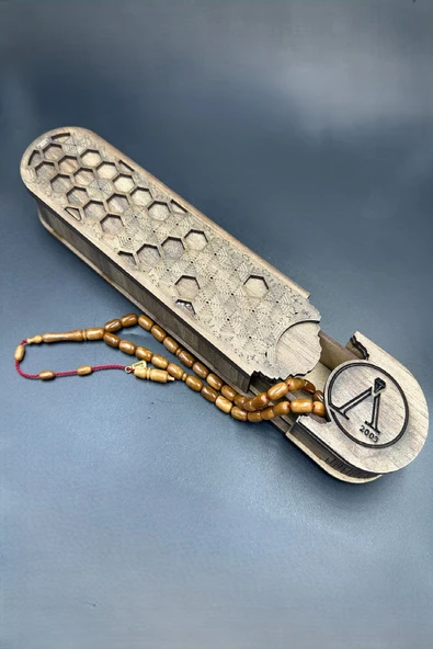 Sistemli İmzalı Usta İşçilik Kuka Tespih (Ahşap Kutulu) ürün görseli