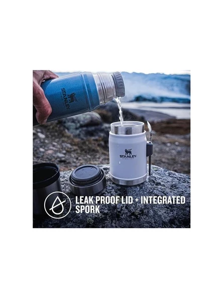 Stanley Klasik Kaşıklı Gri 0.40 lt Çelik Yemek Termosu - Resim 4