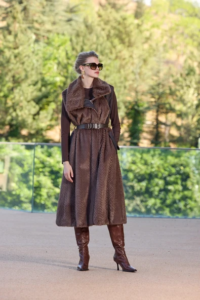 Misswhence Yelek  38700 KAHVERENGİ - Resim 5